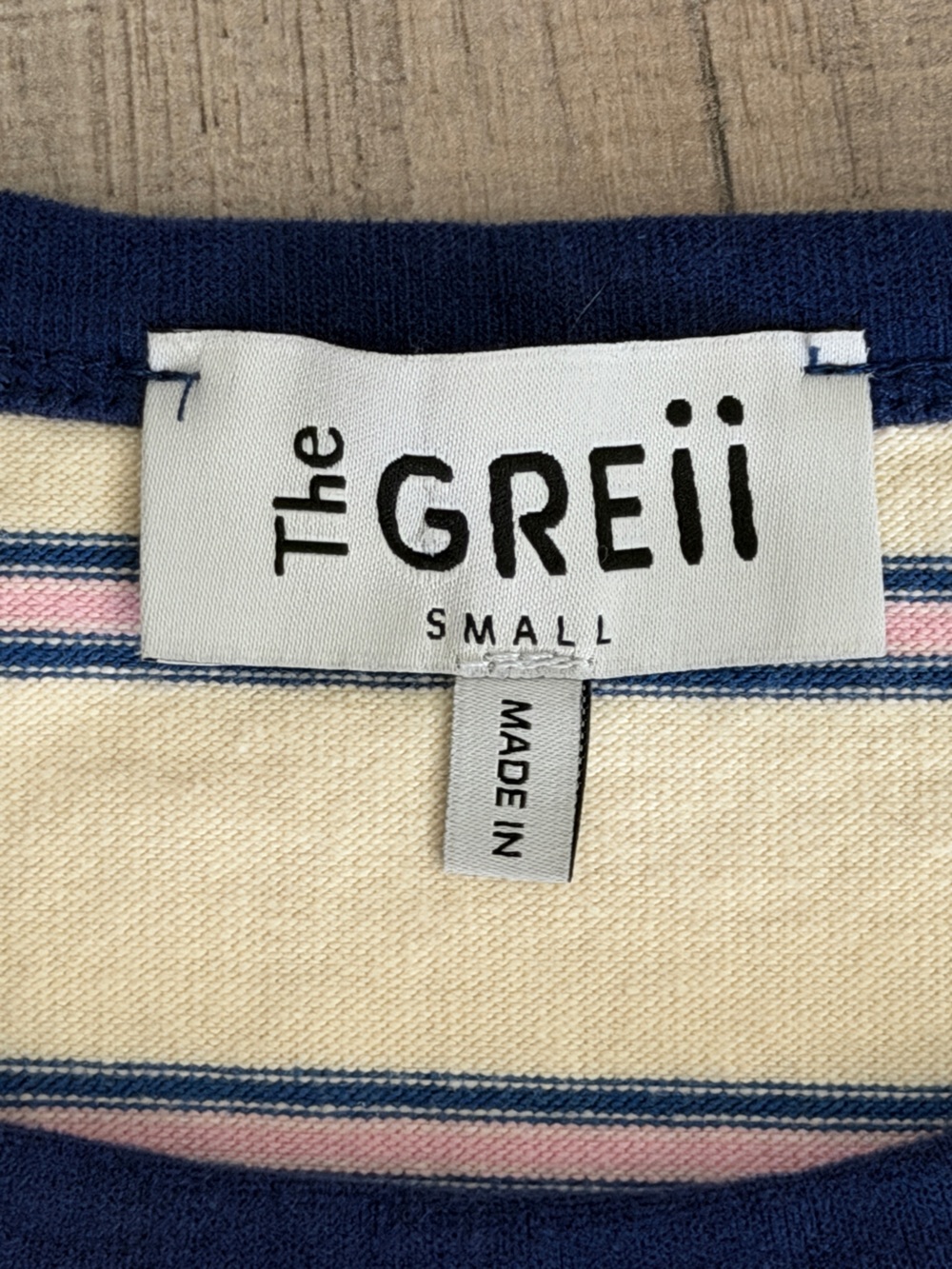 The Greii Striped Ringer Tee Women’s S Boxy Cropped Cotton Made in Korea - Picture 6 of 11